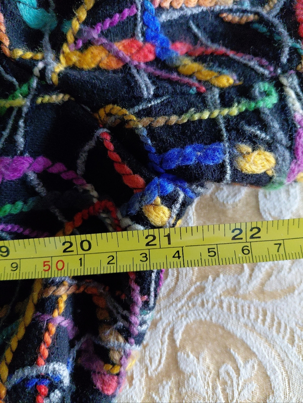 Ethyl Multicolor Embroidered Blazer Jacket Size M Statement Coat Artsy Chic - Picture 9 of 9